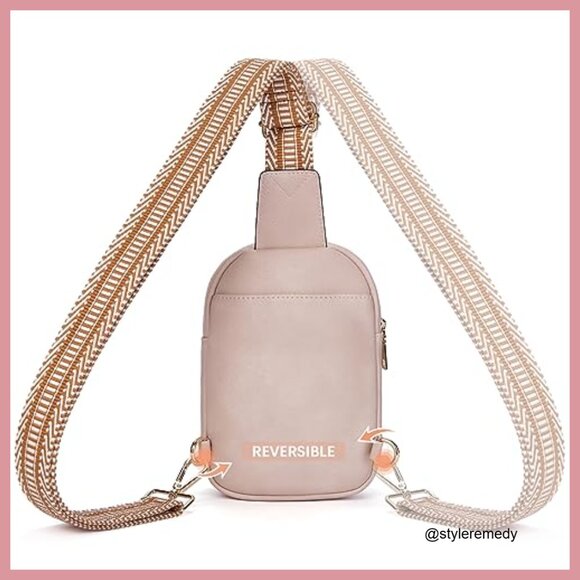 Small Faux Leather Crossbody Bag with Adjustable Strap - Picture 4 of 7